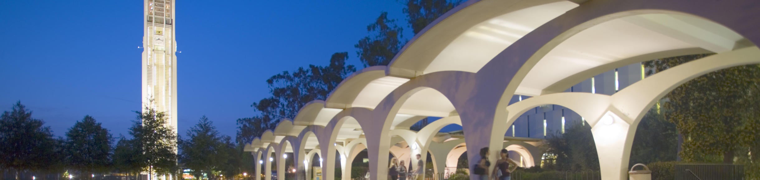 UCR Belltower and Rivera Library arches