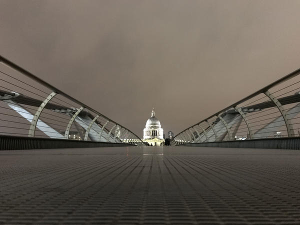 Photo of Millennium Bridge with Saint Paul's Cathedral in the distance