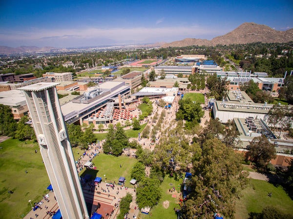 UCR Bell Tower Drone Image