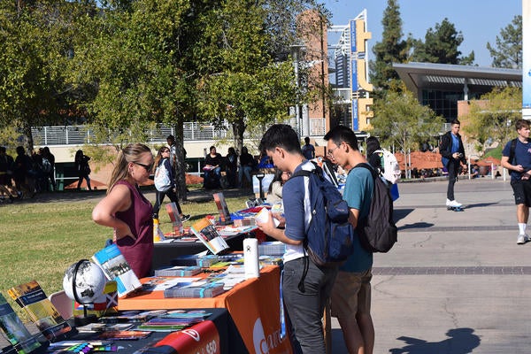 Tabling near the UCR belltower