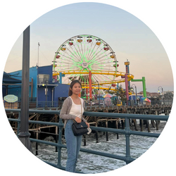 Photo of Sukan Suksawang, a UCR student with dark hair who is smiling at the camera. A ferris wheel is in the background.