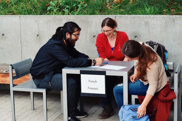 Language Circle-French Table During Language Circle