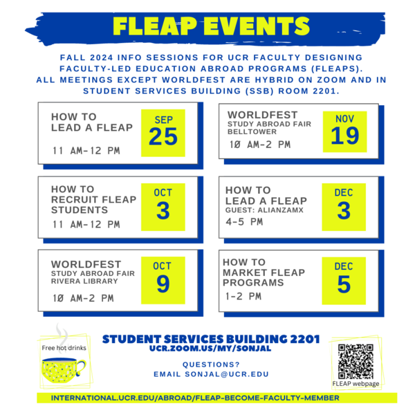 UCR FLEAP events Fall 2024 (promotional image).