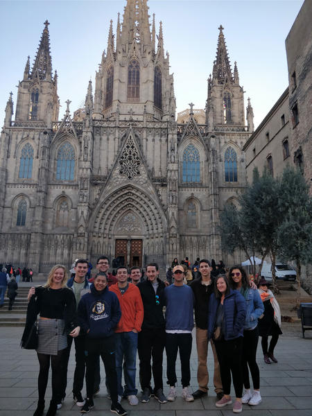Group of students in Barcelona