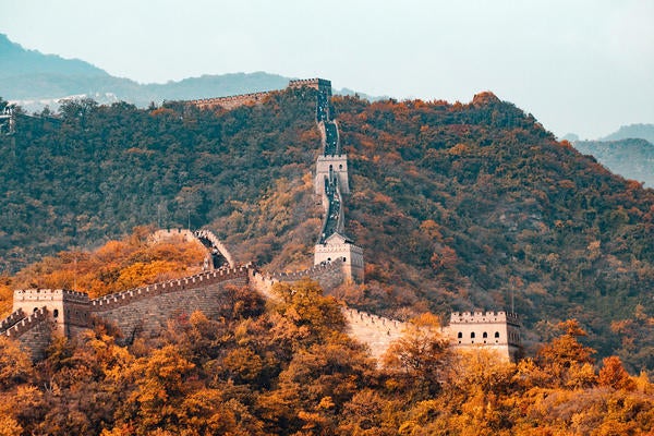 Photo of Great Wall of China during the autumn