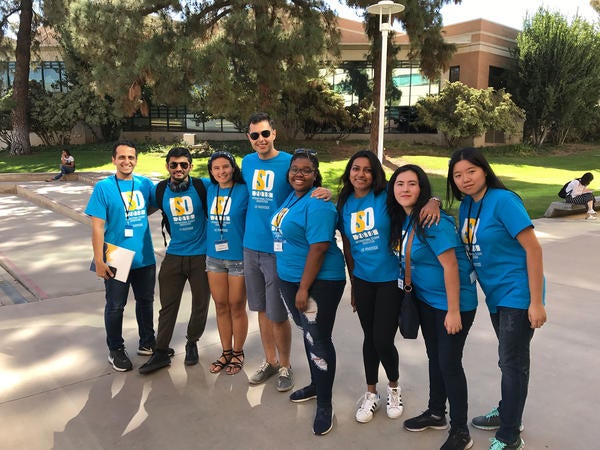 Group of student leaders on UCR campus