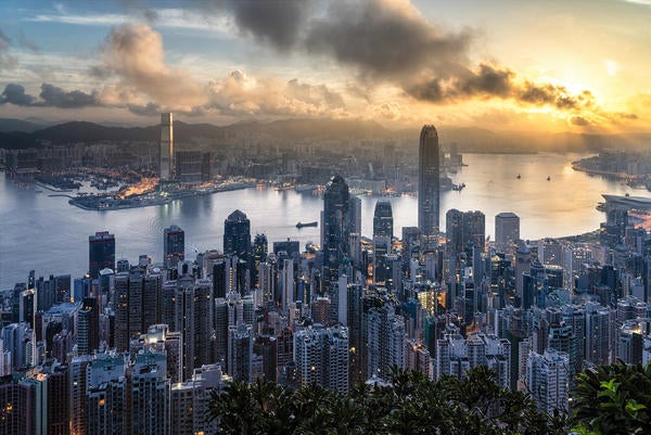 Aerial view of Hong Kong during the day