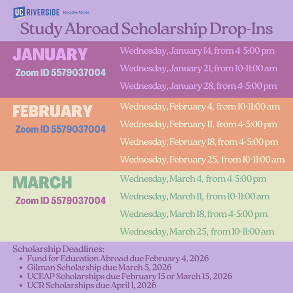 Study Abroad Scholarship Drop-Ins