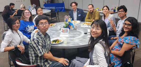 International students at dinner with Marko Princevac | International ...