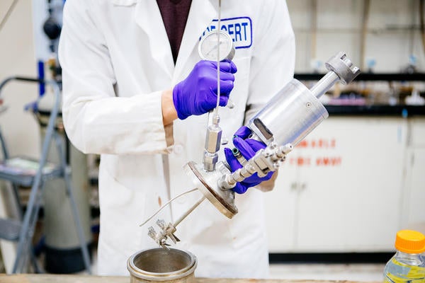 Close up of equipment in CE-CERT lab at UCR