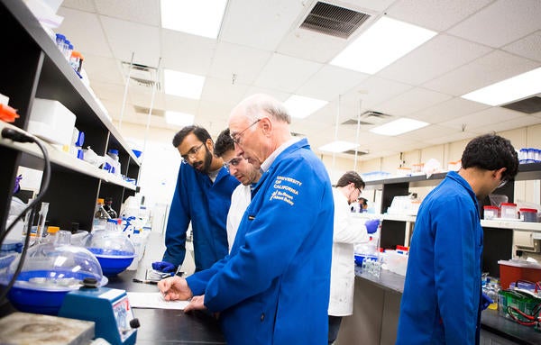 UCR researchers in science lab