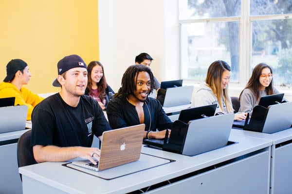UCR students in computer lab