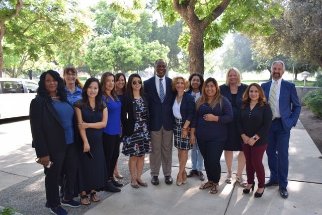 Partial group photo of UCR's International Affairs Staff