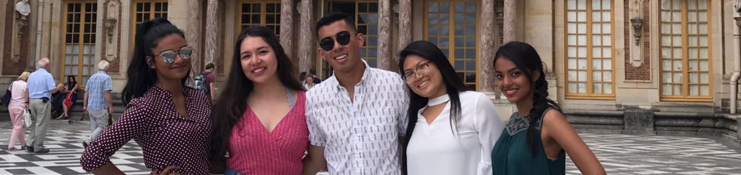 Group of UCR students in France